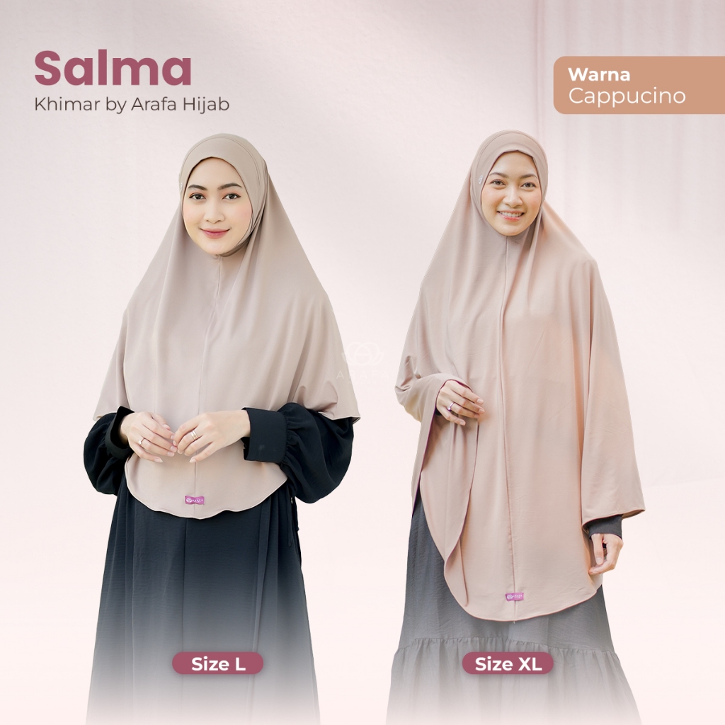 Arafa Hijab Khimar Salma Hijab Dagu Malaysia Premium Bergo Jersey Instan Syari Kerudung Umroh