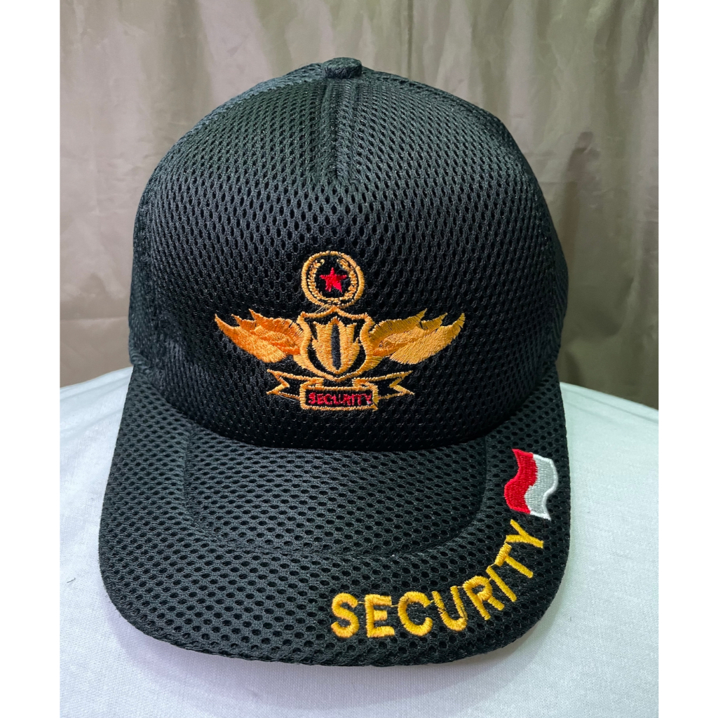 Jual Topi Jaring Security Wing Kuning - Topi Satpam - Topi Jaring ...
