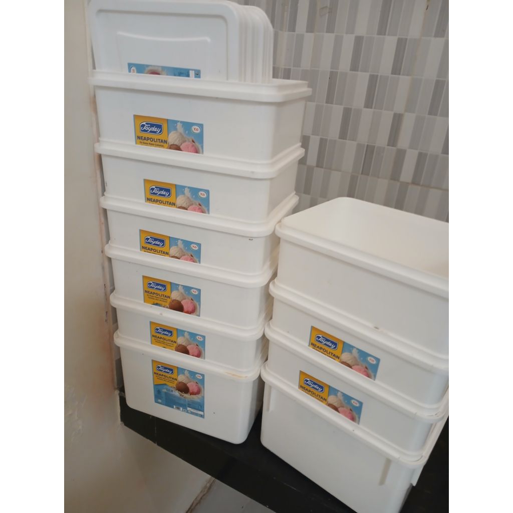 Jual Box Es Krim 8 liter - 10pcs - bekas es krim | Shopee Indonesia