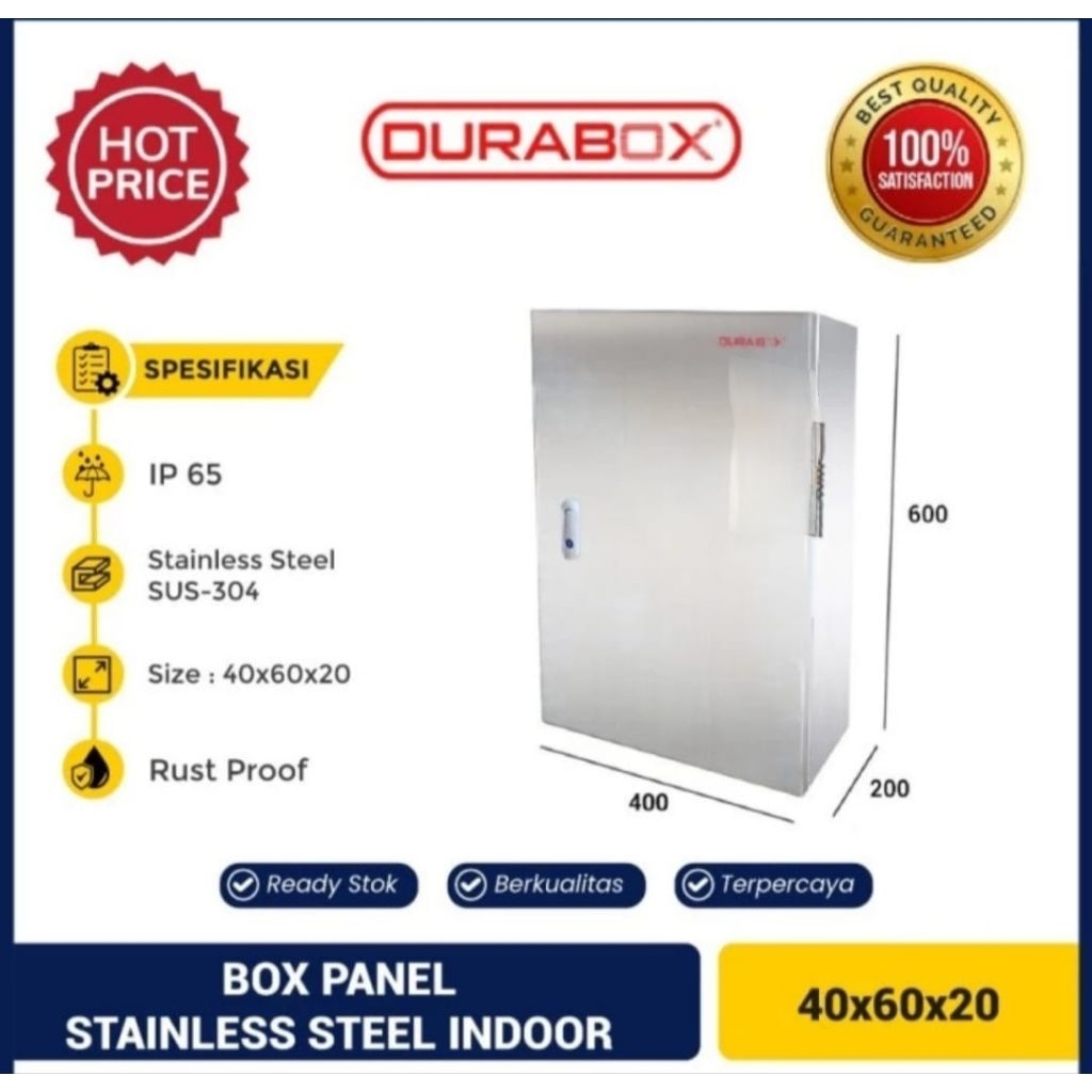 Jual BOX PANEL STAINLESS STEEL INDOOR 400x600x200 mm Box Panel 40x60x20 ...