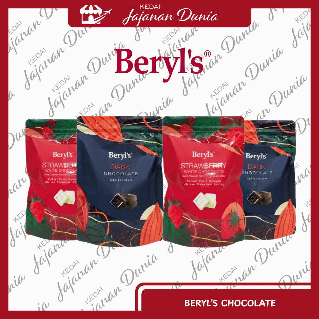 Jual Beryl's Chocolate Pouch 280g Dark Chocolate Strawberry White ...