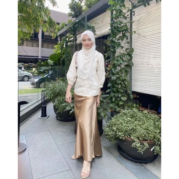 Rok Satin Silk Premium Mermaid Skirt Rok Wanita Rok Panjang
