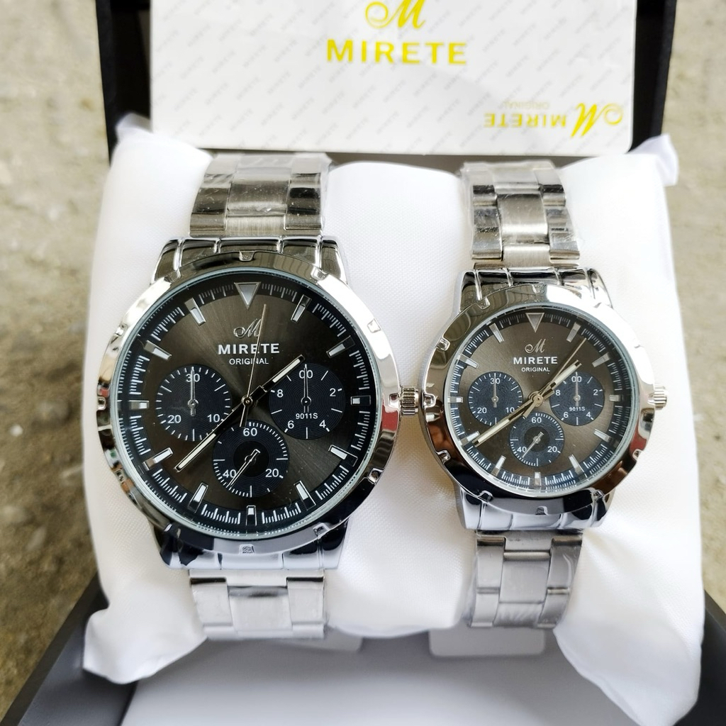 Jual COUPLE!!! Jam Tangan Pasangan Pria Dan Wanita MIRETE ORIGINAL ...