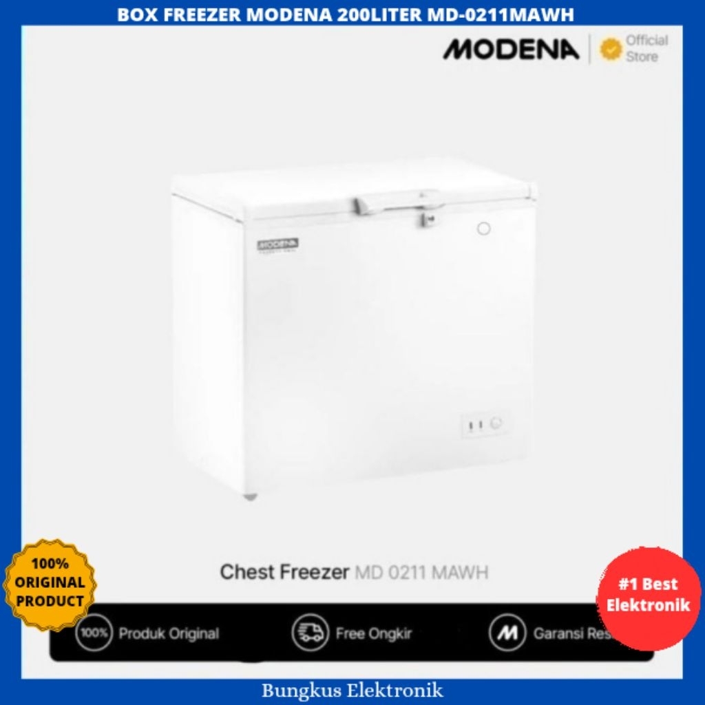 Jual BOX FREEZER MODENA 200LITER MD-0211MAWH CHEST FREEZER MODNEA 200L ...