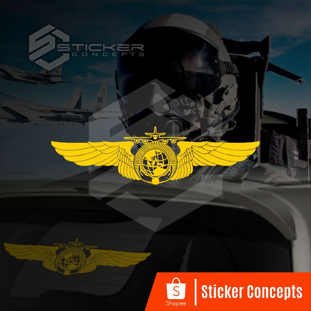 Jual Stiker wing pesawat TNI UA bandara | cutting sticker | Shopee ...