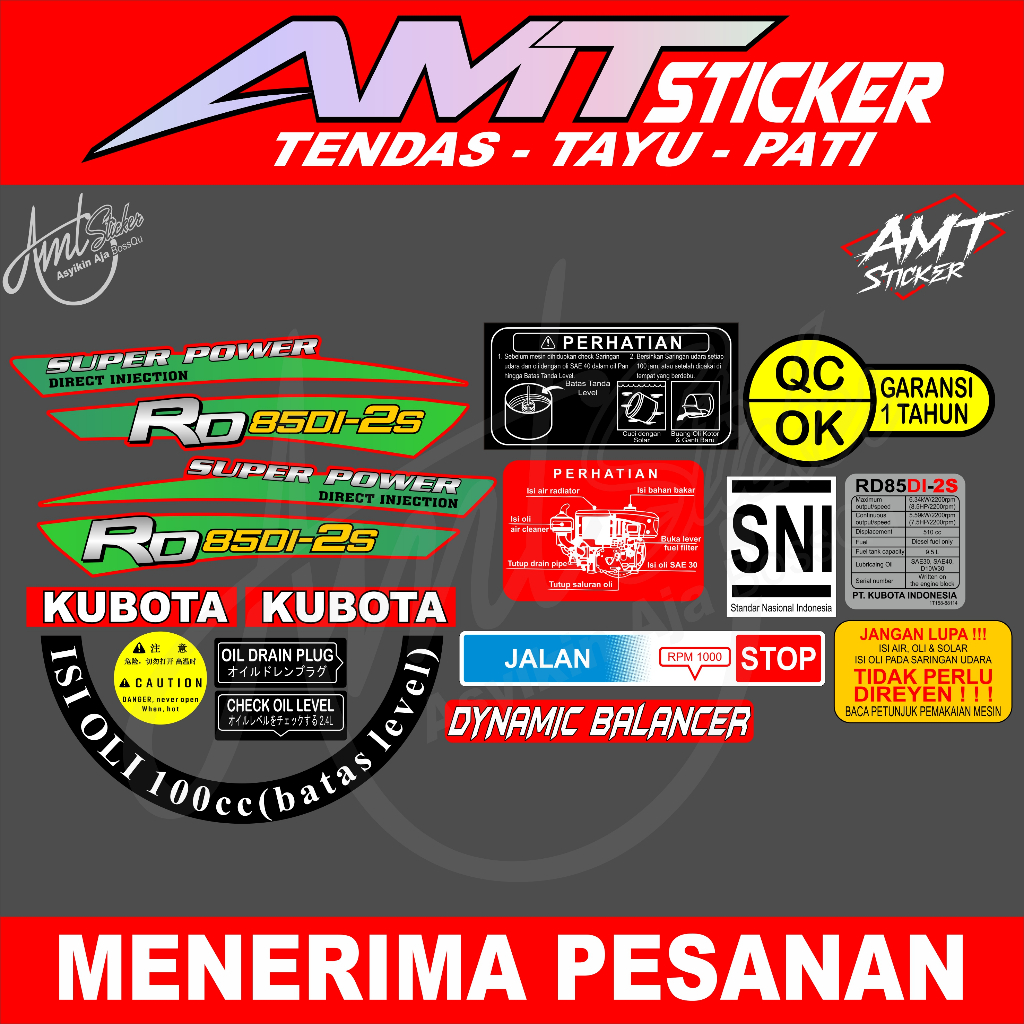 Jual Stiker kubota RD 85DI-2s - Stiker Kubota - Stiker Traktor (isi ...