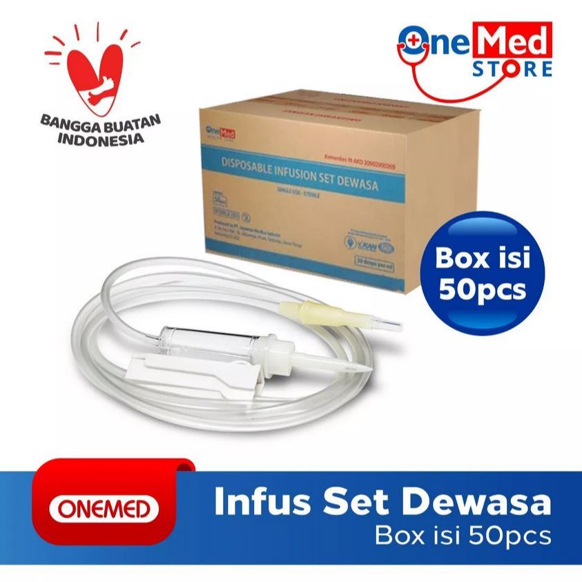 Jual Infusion Set Dewasa OneMed / Infuset / Selang Infus ONEMED Box isi ...