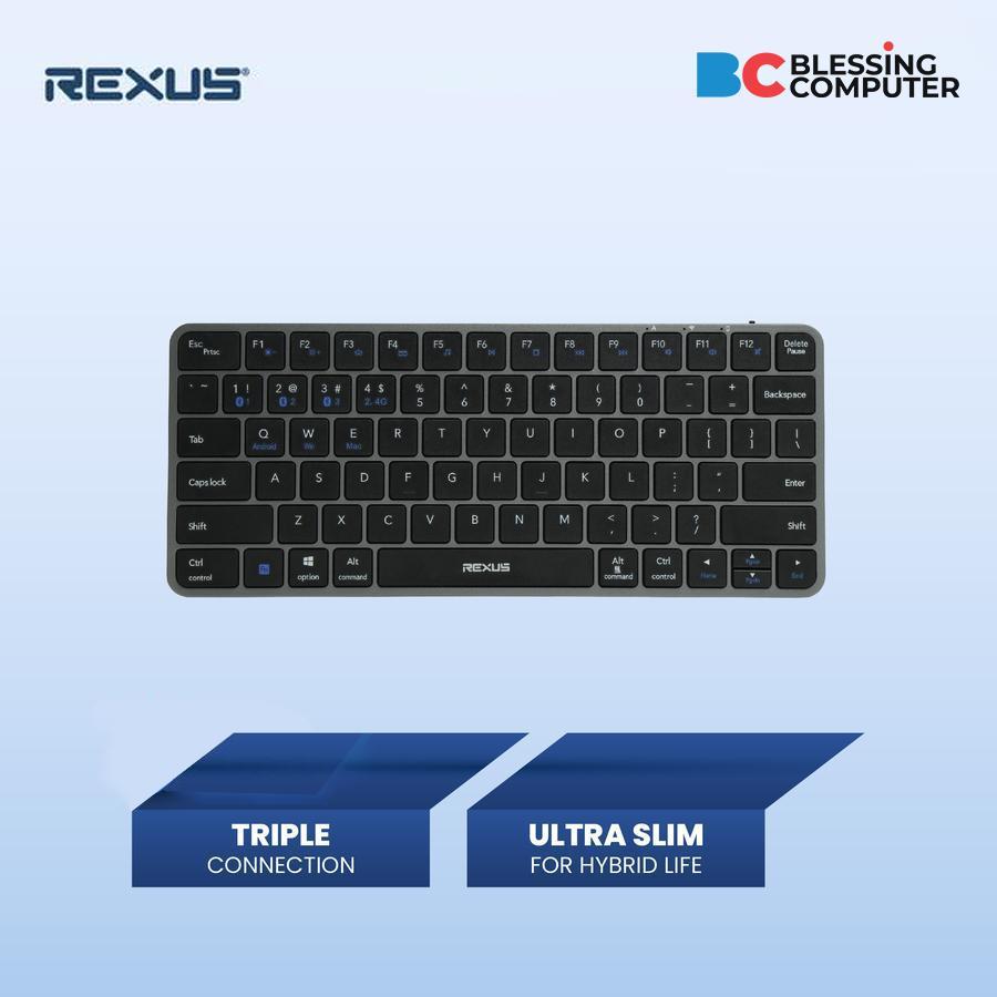 Jual Keyboard Wireless Mini Rexus KL150 Black | Shopee Indonesia