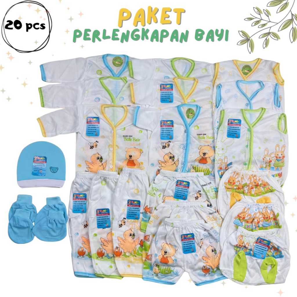 Jual pakaian bayi baru lahir 20 pcs lengkap baju bayi baru lahir celana