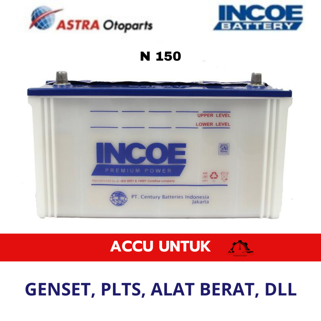 Jual Aki Genset, Excavator, Dozer, Grader, Dumptruck - Accu INCOE N150 ...