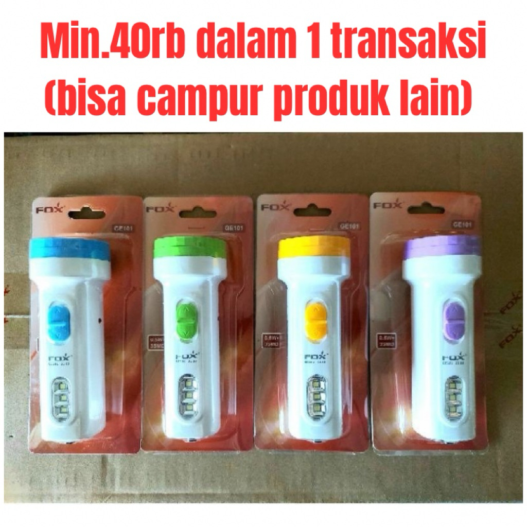 Jual senter fox ge 101 emergency 2 in 1 senter tangan kecil kualitas ...
