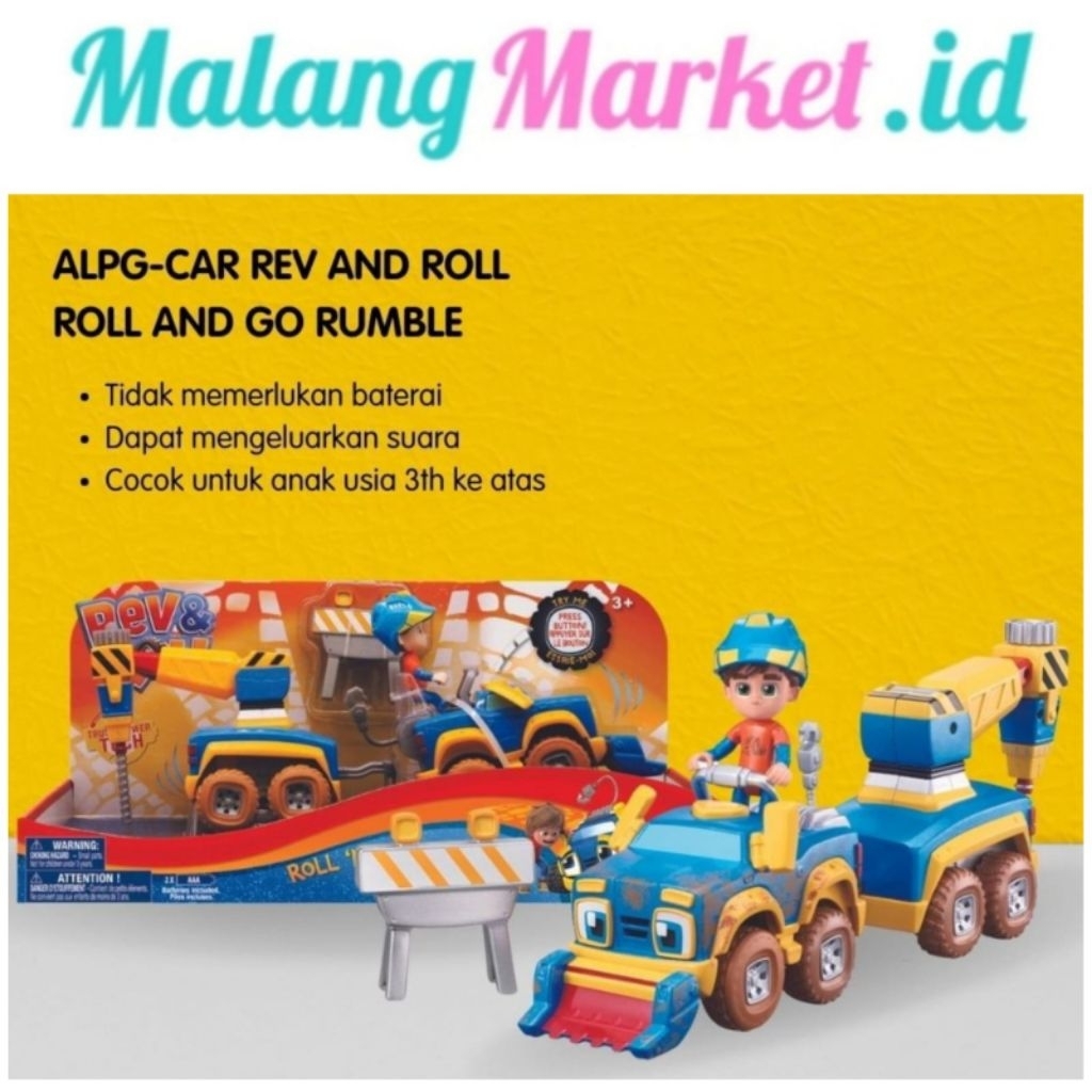 Jual Rev & Roll N Go Rumble Figure Toy Mainan Konstruksi Construction ...