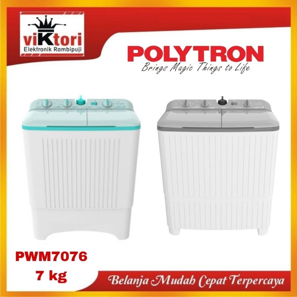 Jual Mesin Cuci Polytron Pwm7076 / Mesin Cuci Polytron 2 tabung 7 kg ...
