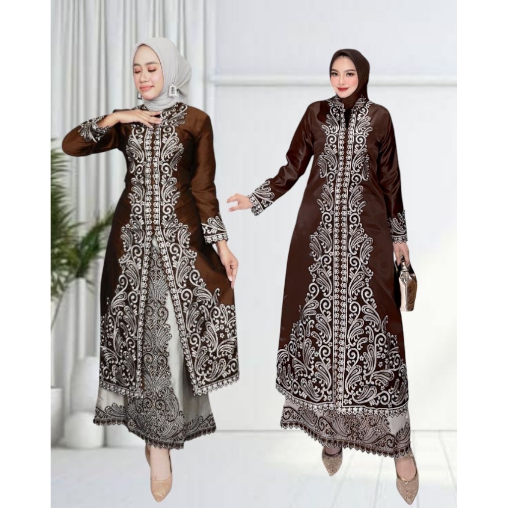 Jual Gamis Pesta Set Rok jom jom Kebaya Lamaran Abaya | Shopee Indonesia