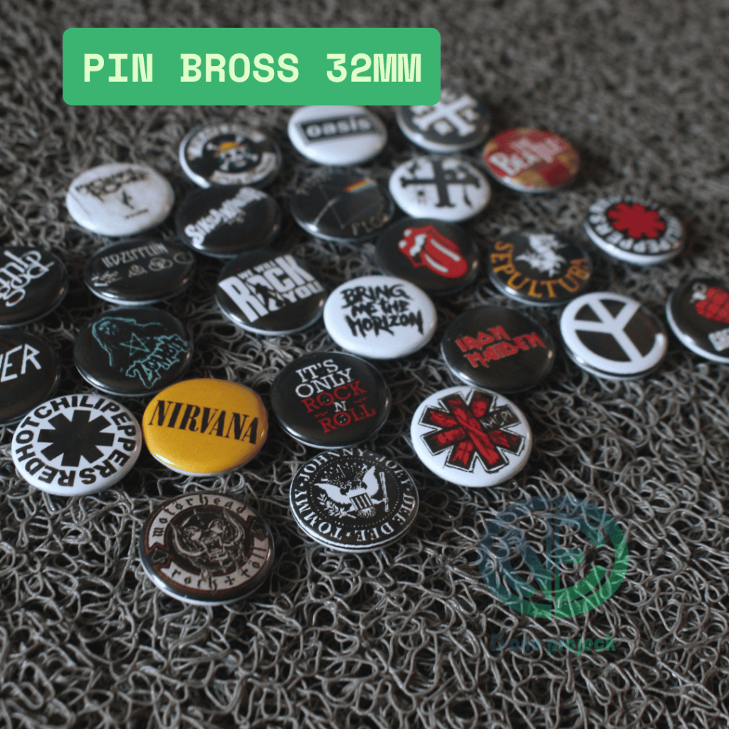 Jual Pin Bros Custom Logo Band Rock Metal Ukuran 32mm – Cocok untuk ...