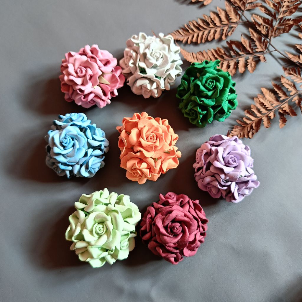 Jual Bunga spons mawar bloomy 1 ikat isi 6 kuntum | Shopee Indonesia