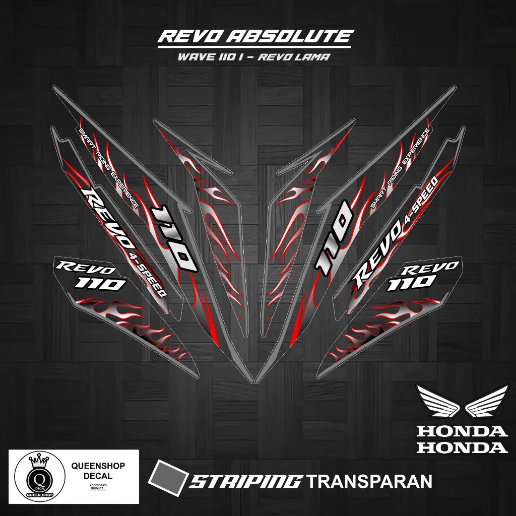 Jual STRIPING TRANSPARAN ABSOLUTE REVO 110 CW MOTIF 01 /STICKER ...