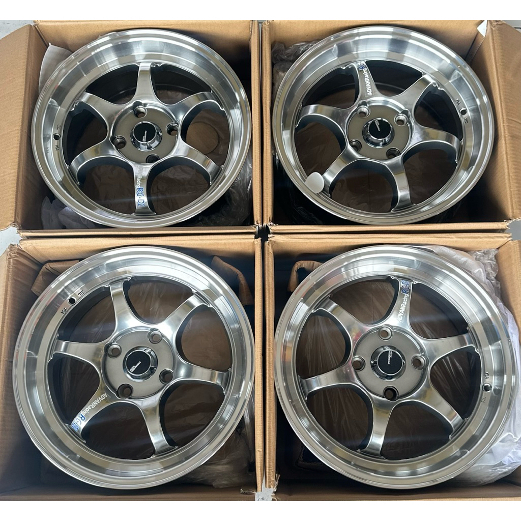 Jual Velg Advan Rgd2 Hyper Black Lip Polis R16 Pcd 4x114 Kondisi Baru ...