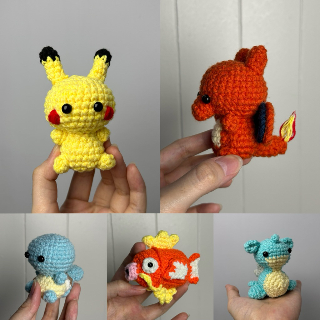 Jual Pokemon Edition Amigurumi Keychain | Charizard Squirtle Magikarp ...