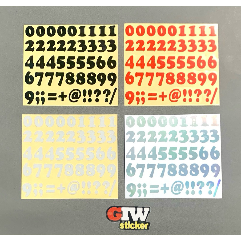 Jual STICKER NOMOR ANGKA STIKER CUTTING | Shopee Indonesia
