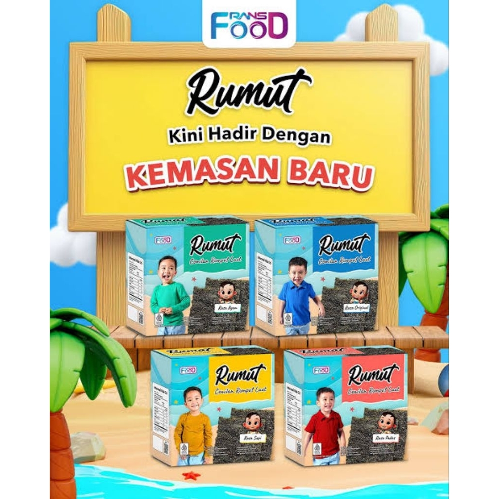 Jual Rans Food Rumput Laut Rasa Original / Ayam / Sapi / Pedas 48 gr ...