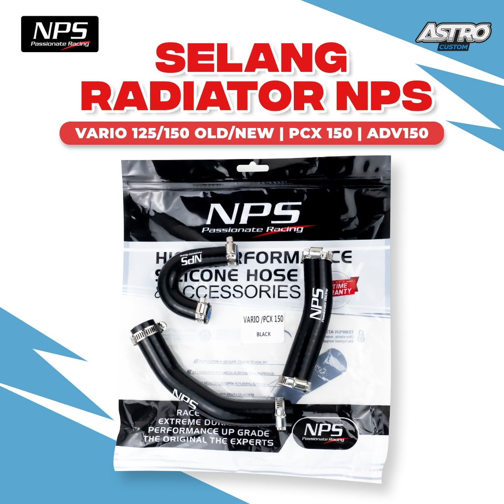 Jual Selang Radiator Vario 125 Vario 150 Plus Kleman NPS Slang Radiator ...