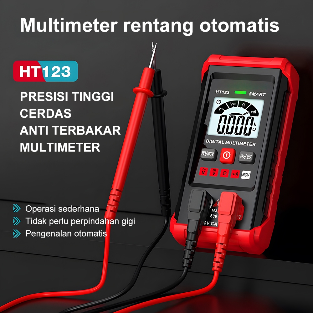 Jual Multi Meter Digital HT123 600V AC/DC 4000 Counts MULTI TESTER ...