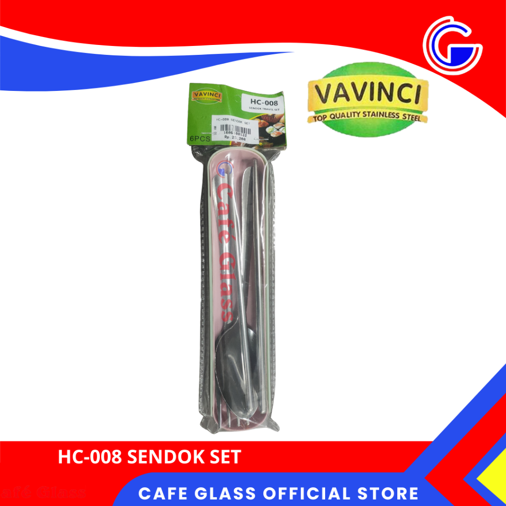 Sendok Garpu Sumpit Set Travel + Tutup / Sendok Set 3 In 1 Stainless