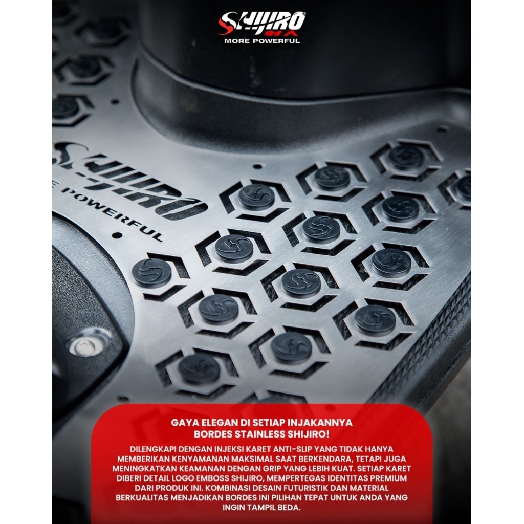 Jual Bordes Shijiro Racing untuk motor Mio Sporty smile | Shopee Indonesia