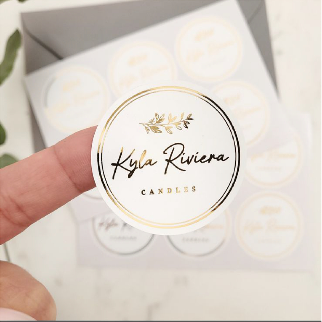 Jual CETAK STICKER LABEL WHITE FOIL GOLD / SILVER / HOLOGRAM HOTPRINT ...
