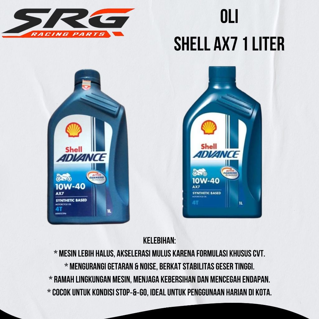 Jual OLI MOTOR SHELL AX7 10W-40 1L | Shopee Indonesia
