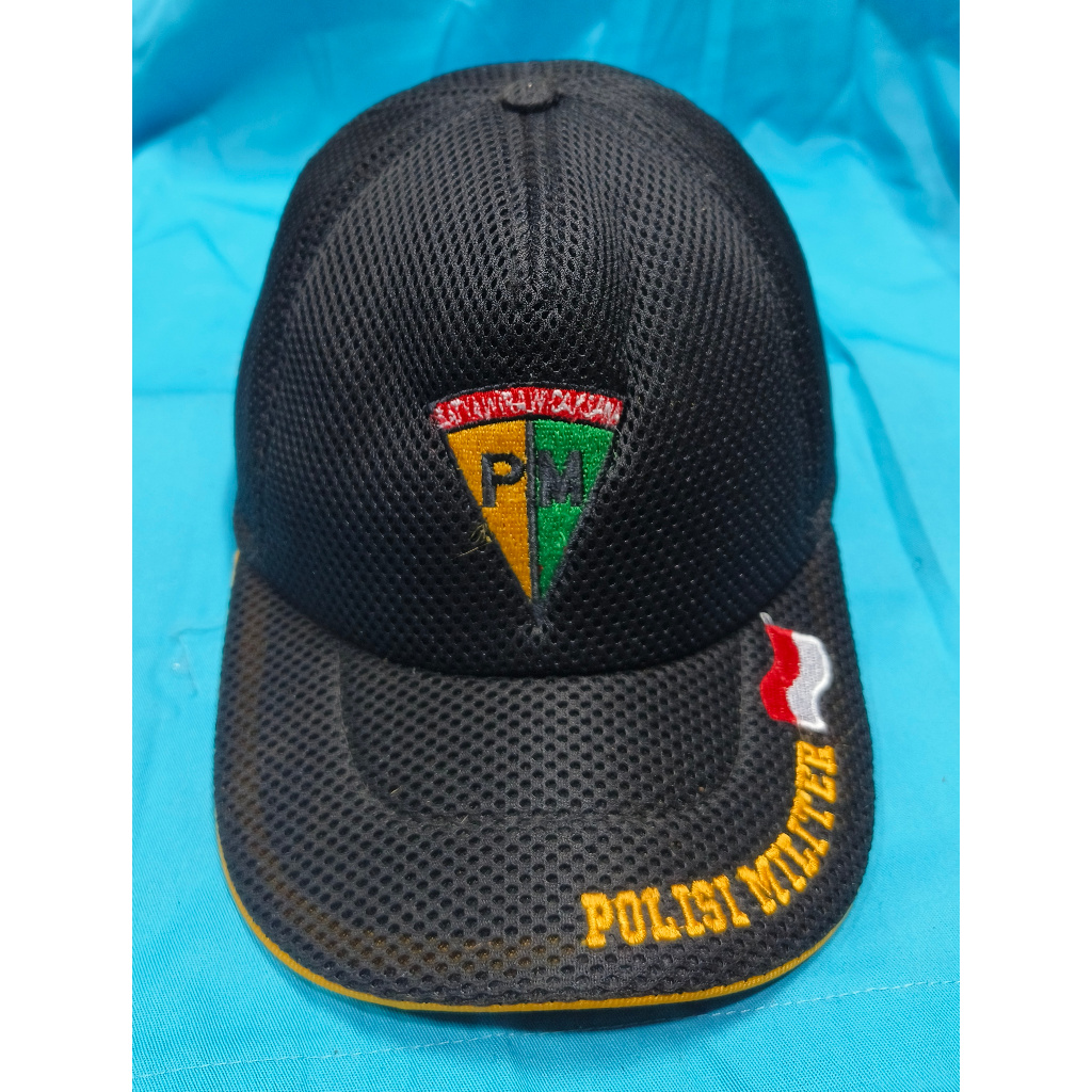 Jual Topi Jaring PM (Hitam) - Topi Police Militer - Topi Jaring - Topi ...