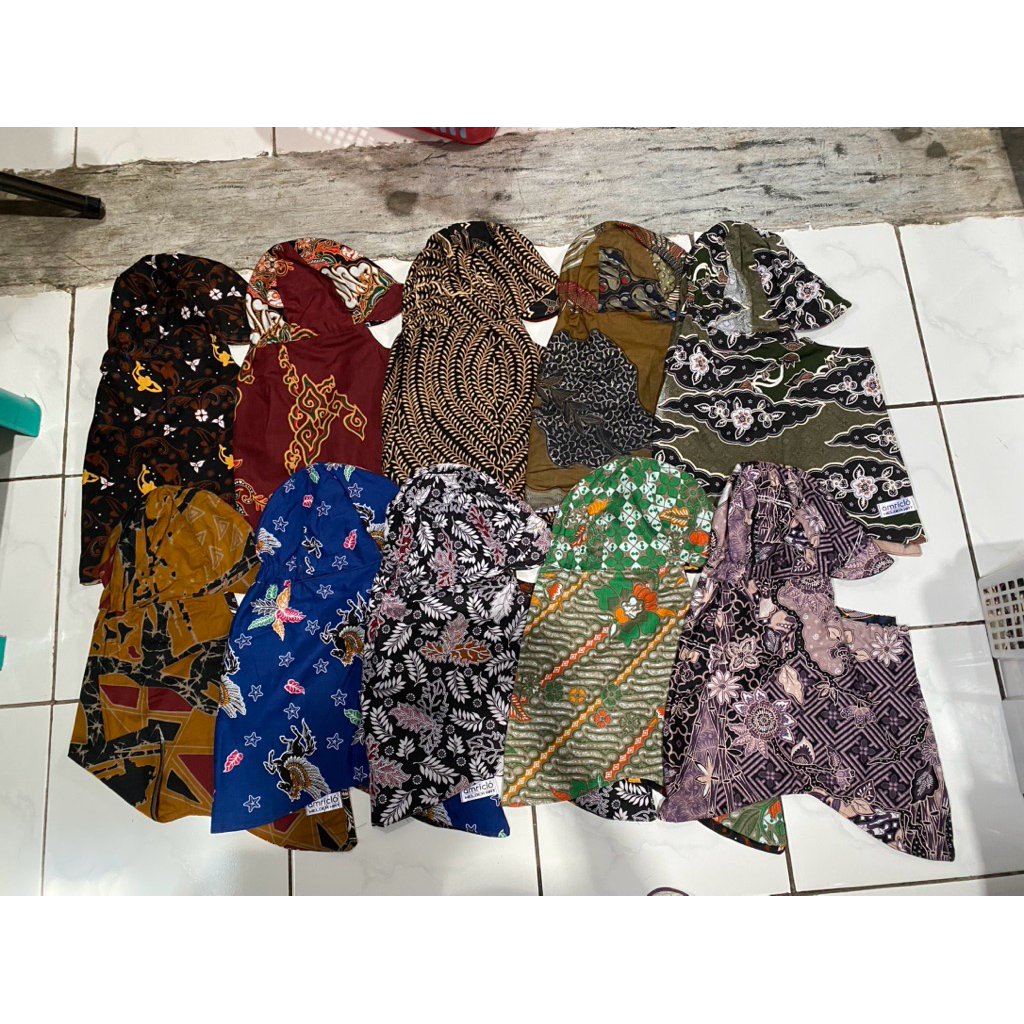 Jual Topi Las Batik Mancing Sebo Kerpus Proyek Pelindung Kepala ...