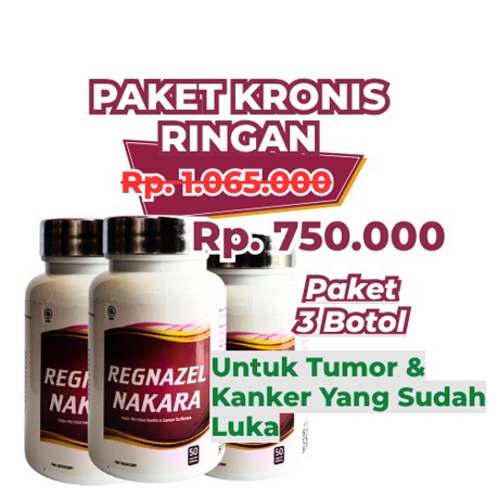 Regnazel Nakara - Obat Kanker Herbal Paket Bundle 3 Botol Isi 150 Kapsul