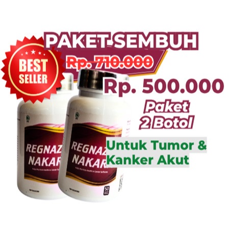 Regnazel Nakara - Obat Tumor & Kanker Herbal Untuk Stadium 2 Paket Bundle 2 Botol isi 100 Kapsul