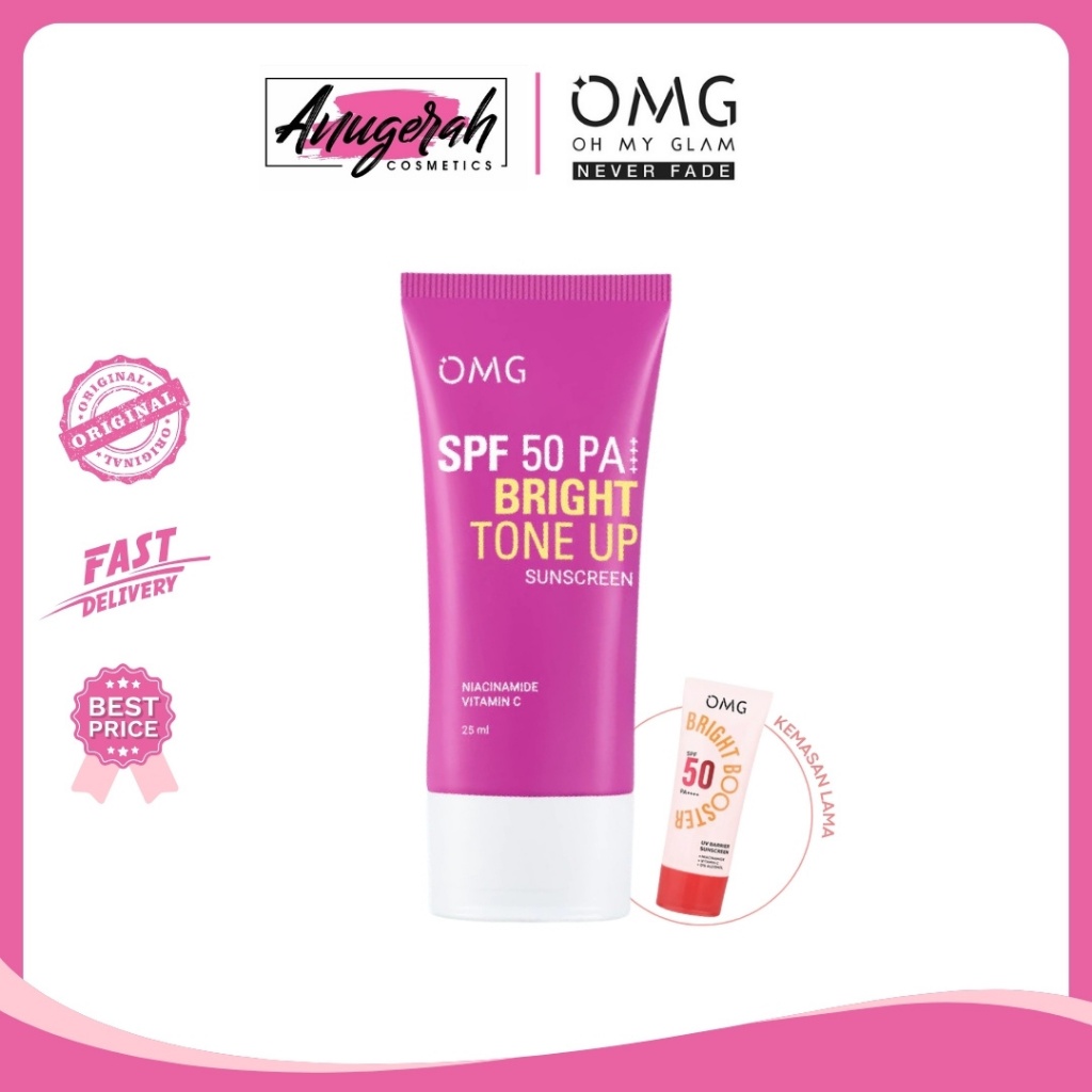 Jual OMG Oh My Glow Bright Tone Up UV Barrier Sunscreen SPF 50 PA++ 25 ...
