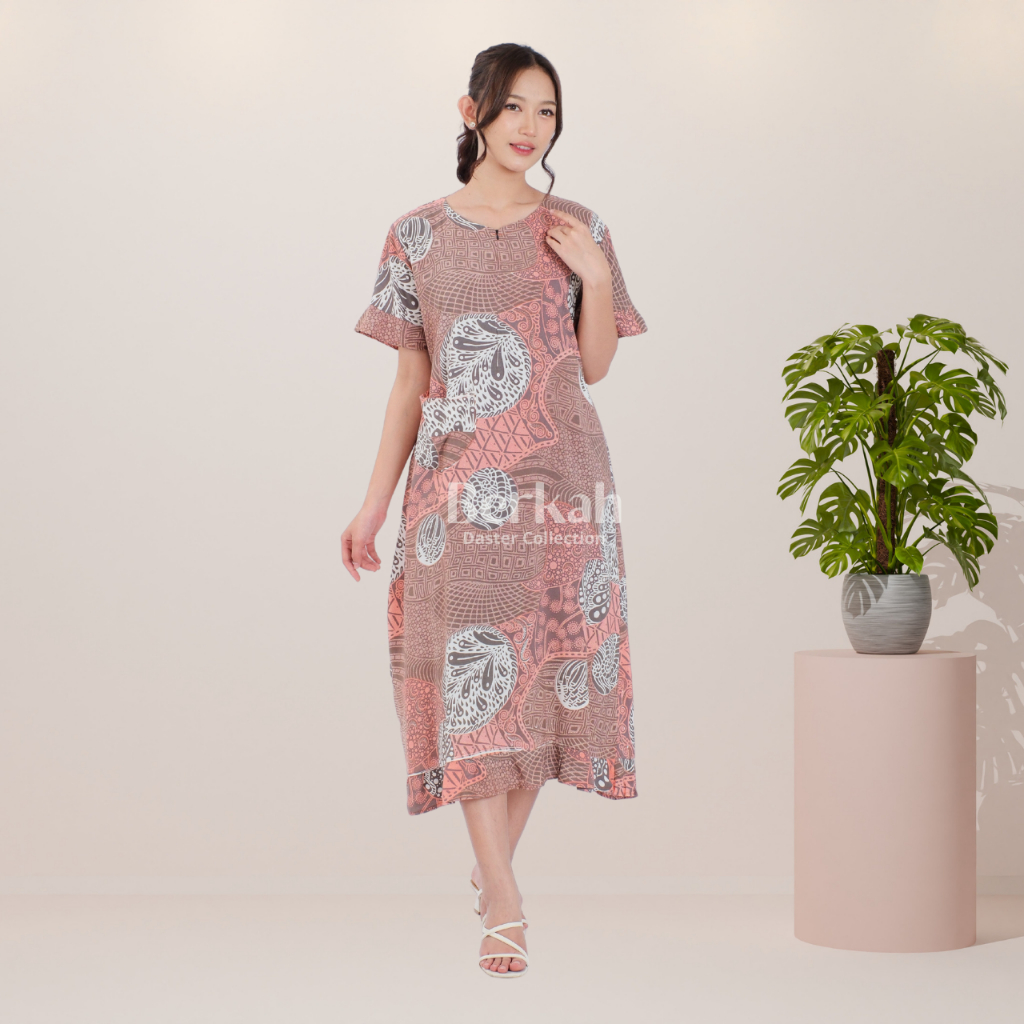 Daster Batik Rayon Busui Motif Resleting Surya 10