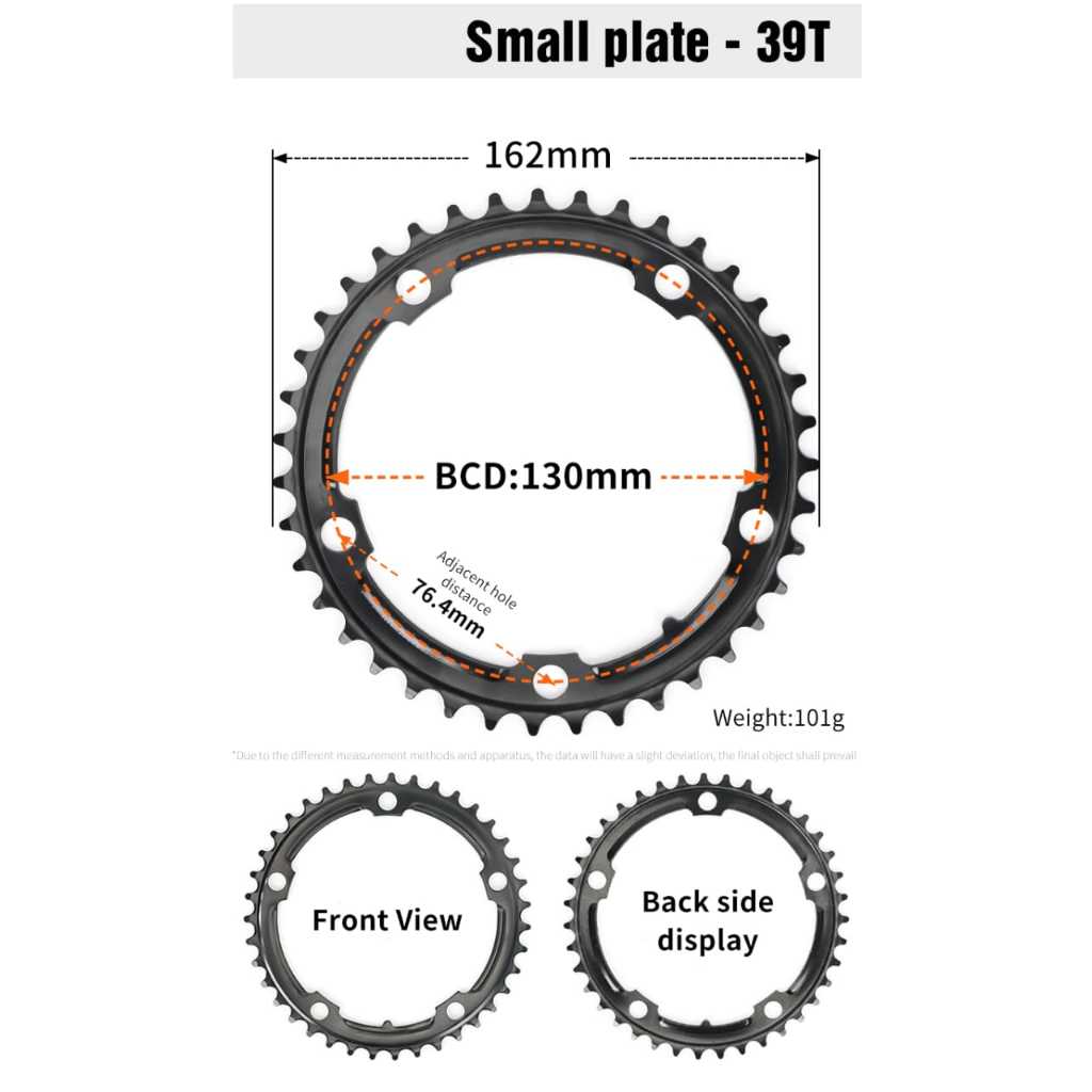 Jual Chainring Lebycle Double Triple 130 BCD 39T 50T 53T Non Narrow ...