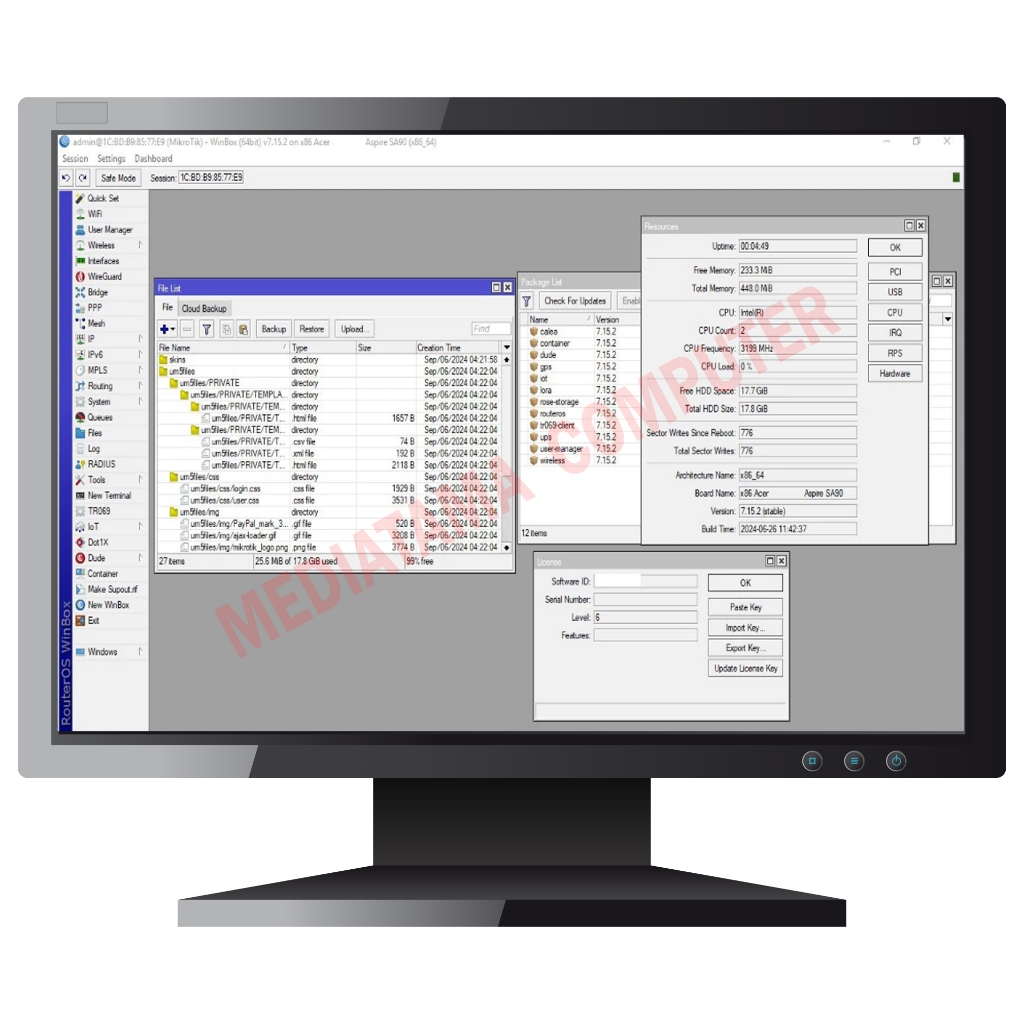 Product image Lisensi Level 6 Dan File Kloning Mikrotik PC X86 5