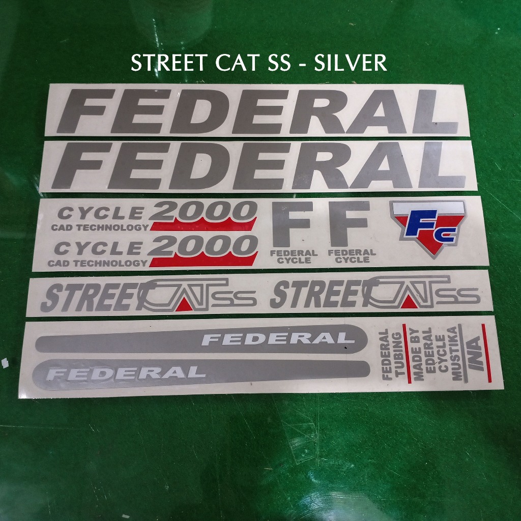 Jual Cutting Sticker Sepeda FEDERAL STREET CAT SS 25CM 1SET bahan ...