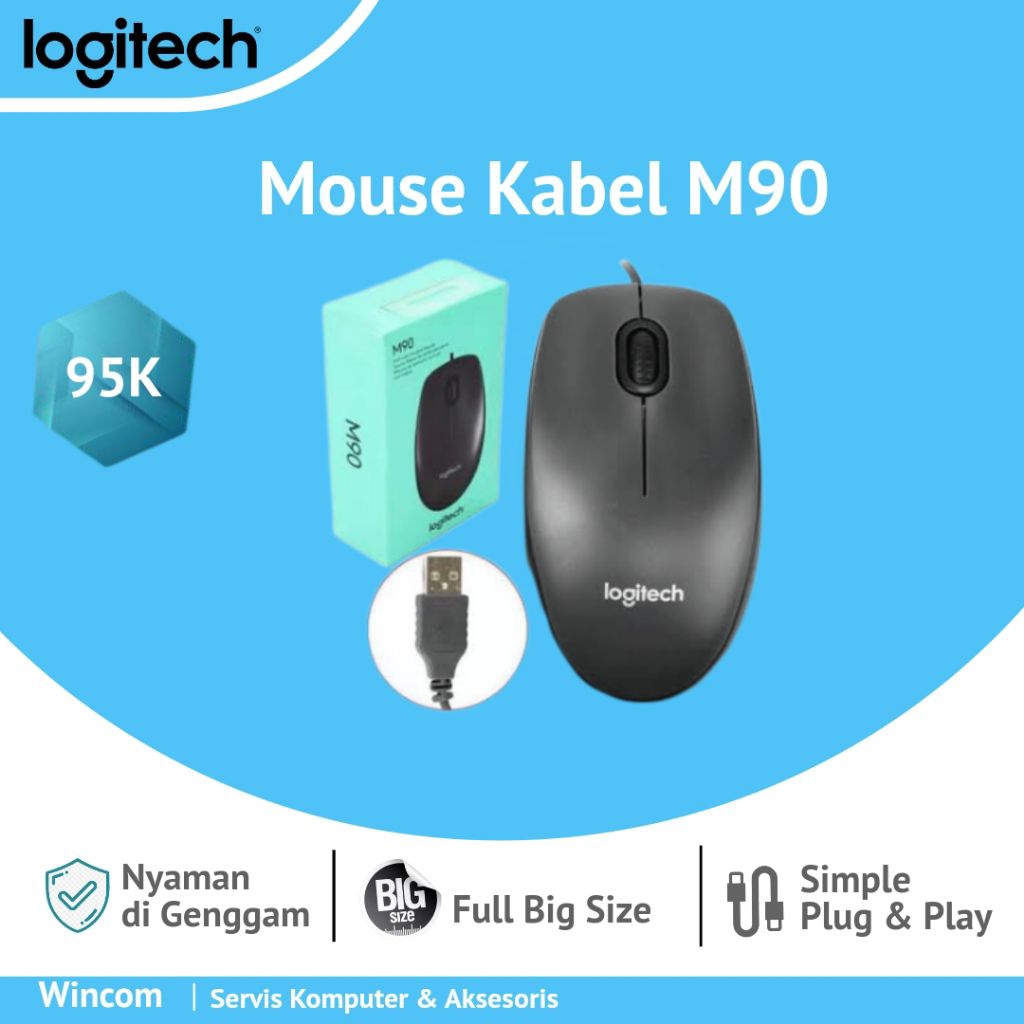 Jual mouse Logitech kabel m90 | Shopee Indonesia