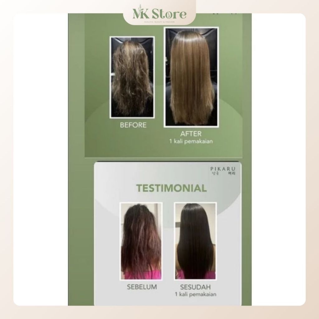 Jual PIKARU KERATIN TREATMENT ANTI FRIZZ (kemasan baru) 100% ASLI ...