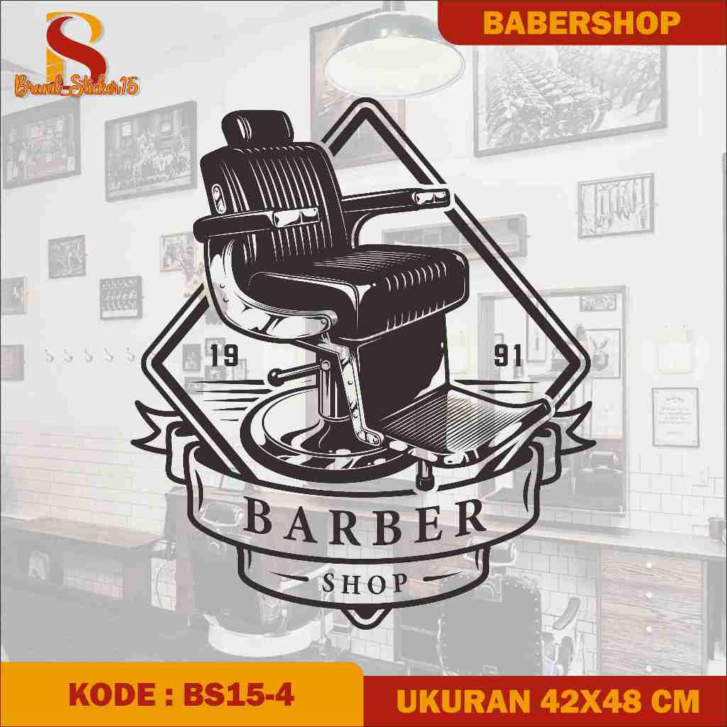 Jual Sticker Stiker Kaca Dinding Barbershop Barber Pangkas Rambut ...