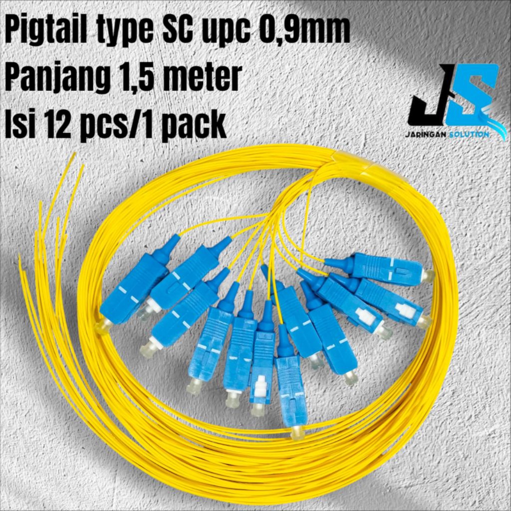 Jual Pigtail type SC UPC 0,9mm panjang 1,5meter isi 12 pcs/1 pack ...