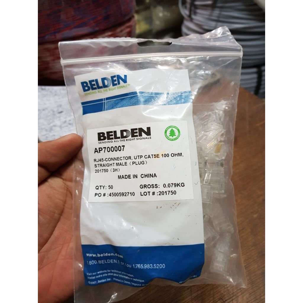 Jual konektor pin belden rg 45 cat 5 | Shopee Indonesia
