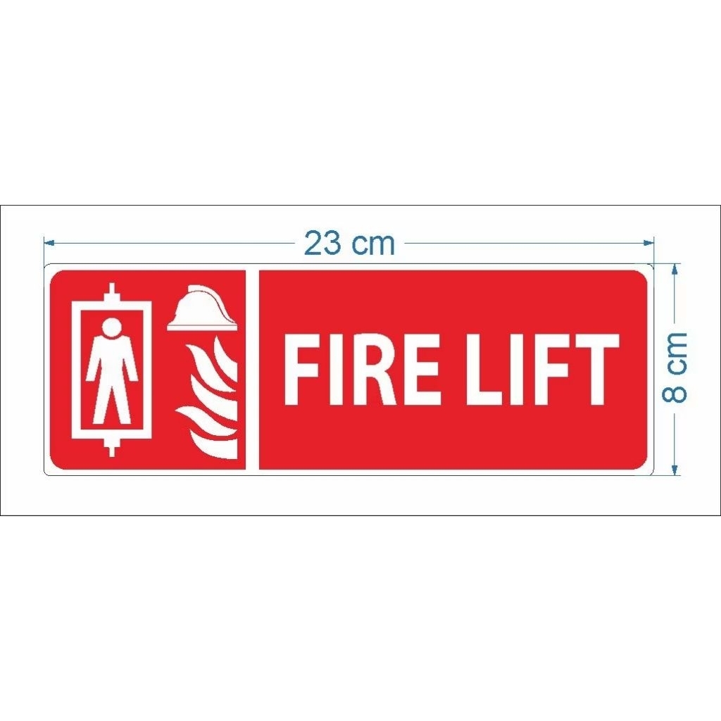 Jual Sign fire lift uk 23x8 cm bahan akrilik 2mm | Shopee Indonesia