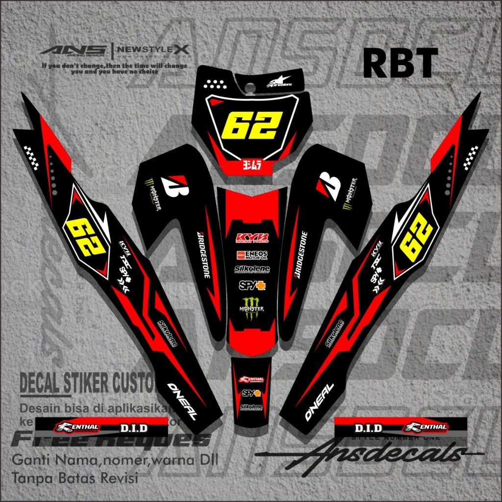 Jual DECAL RBT BODY JUPITER YAMAHA VEGA NEW FULL BODY DEKAL STICKER ...