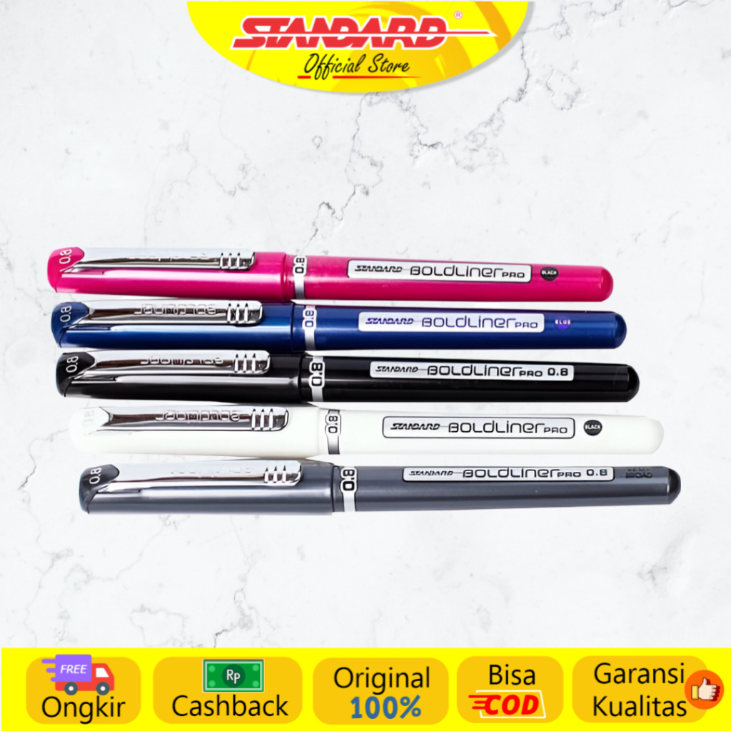 Standard - Pulpen Boldliner Solid 0.8 ( Alat Tulis / Pen / Ballpoint / Pena ) (3)