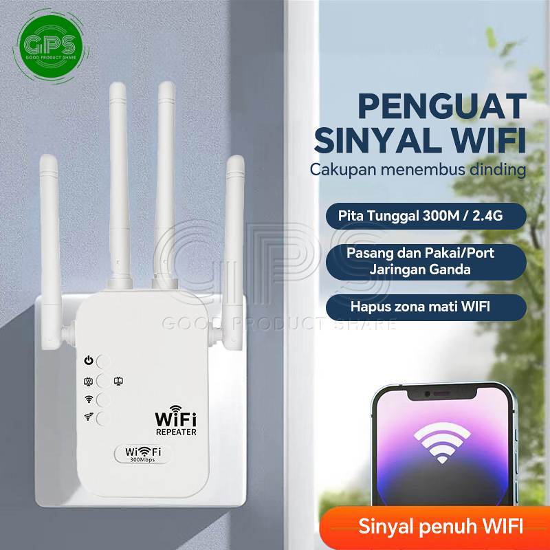Jual Cakupan Seluruh Rumah Pemanjang WIFI 4/6 Antena-300M 1200M