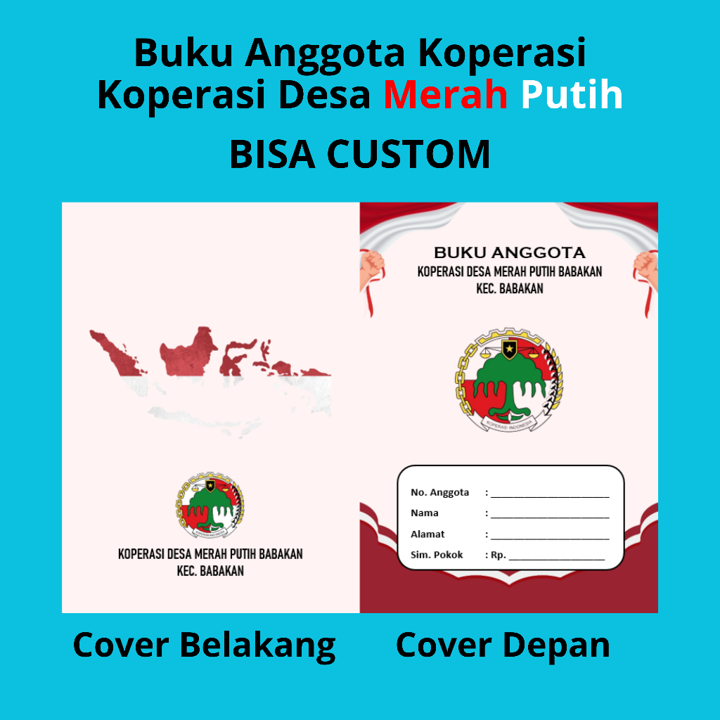 Jual BUKU KOPERASI MERAH PUTIH UKURAN A6 CUSTOM COVER GLOSSY | Shopee ...